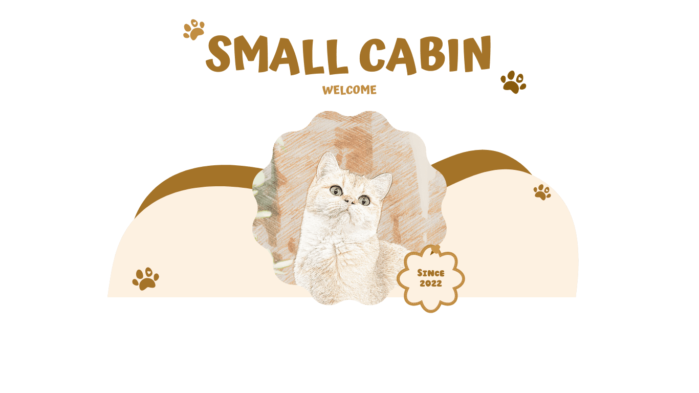SmallCabin welcome poster